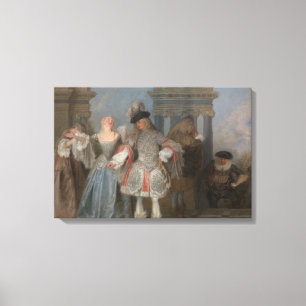 Impressão Em Tela Antoine Watteau - Os Comediantes Franceses