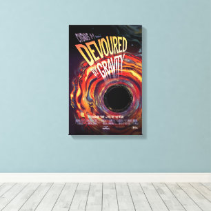Impressão Em Tela Anúncio de Filme de Terror Sci-Fi, Devorado Pela G
