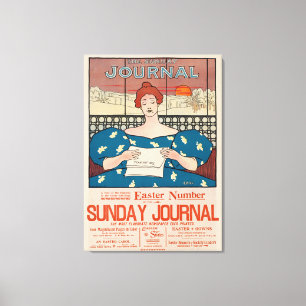 Impressão Em Tela Anúncio de jornal do Diário domingo