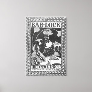 Impressão Em Tela Anúncio para máquinas de escrever com bloqueio de 