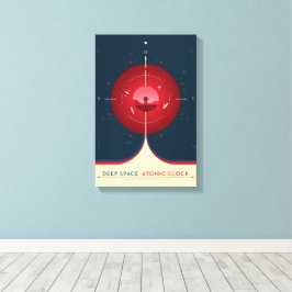 Impressão Em Tela Anúncio Sci-Fi, Relógio Atômico Vermelho, Espaço P