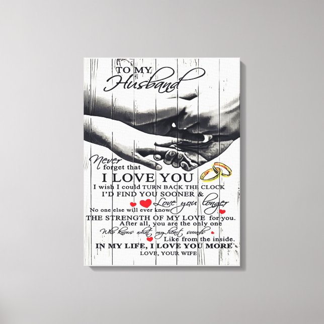 Impressão Em Tela Ao Meu Marido Presente, Presente De Férias (Frente)