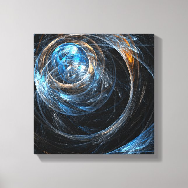 Impressão Em Tela Ao redor do mundo, Abstrato, preto e branco (Frente)