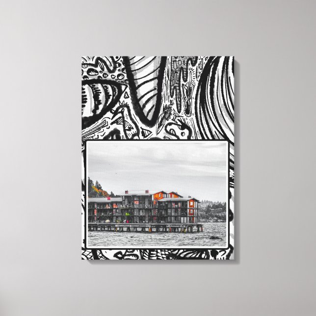 Impressão Em Tela Apartamentos à margem de água (Frente)