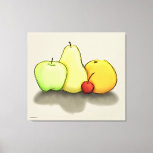 Impressão Em Tela Apenas alguns fruta