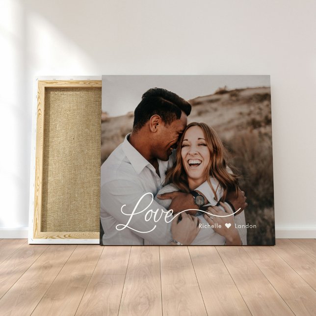Impressão Em Tela Apenas Amor Tela Personalizada com Foto (Criador carregado)