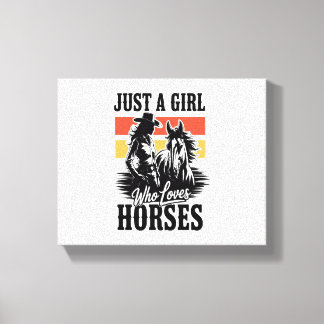 Impressão Em Tela Apenas uma garota que ama cavalos (3)