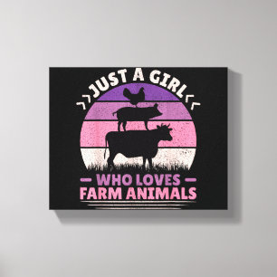 Impressão Em Tela Apenas Uma Menina Que Ama Os Animais De Fazenda So
