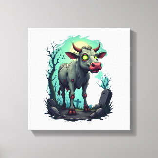 Impressão Em Tela Apocalipse da Vaca Zumbi