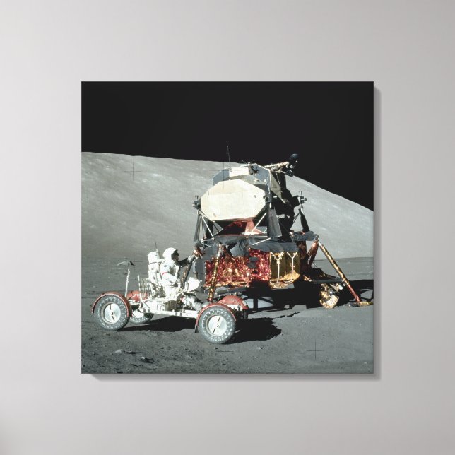 Impressão Em Tela Apollo 17 - O Desembarque Final Em Lua Banida (Frente)