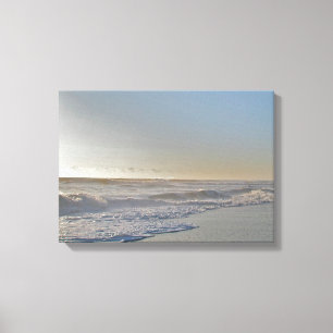 Impressão Em Tela Após a tempestade - luz solar nas ondas