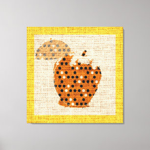 Impressão Em Tela Apple Fine Art em Burlap Linen Jute