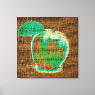 Impressão Em Tela Apple Fine Art em Burlap Linen Jute #4
