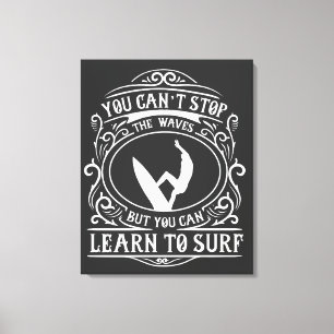 Impressão Em Tela Aprender ao Surf
