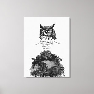 Impressão Em Tela Apresentar a sabedoria do Empath Owl ilustra citaç