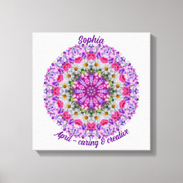 Impressão Em Tela April Birth Flower Personalizada Daisy Mandala Art