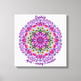 Impressão Em Tela April Birth Flower Personalizada Daisy Mandala Art