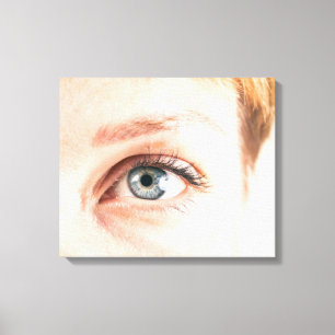 Impressão Em Tela Aproximação dos olhos humanos