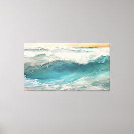 Impressão Em Tela Aqua despertando no oceano digital de pintura encá