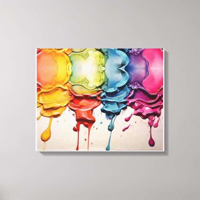 Impressão Em Tela Aqua Symphony: Pintura Por Aquarela Eteral (Frente)