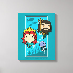 Impressão Em Tela Aquaman Chibi Mera & gráfico submarino de