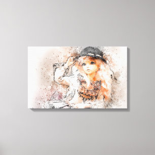 Impressão Em Tela Aquarela