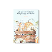 Aquarela Cai Pumpkins Com Bíblia De Alegria Verso