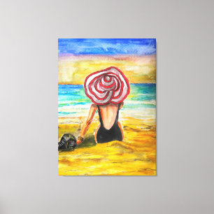 Impressão Em Tela Aquarela - Contemplação