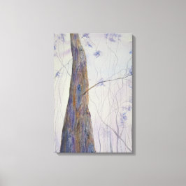 Impressão Em Tela Aquarela de Madeira Solitária