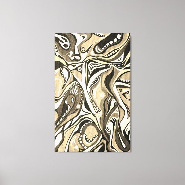 Impressão Em Tela Aquarela pintada moderna com pintura de água (Frente)