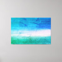 Aquarela Tropical Oceânica Verde Abstrato