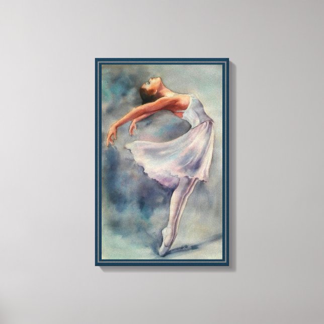 Impressão em Tela - Aquarelas de Bailarina (Frente)