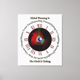 Impressão Em Tela Aquecimento Global - O Tempo Está A Acabar Com A I