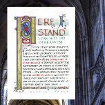 IMPRESSÃO EM TELA AQUI ESTÁ DEUS ME AJUDE MARTIN LUTHER CITOTE<br><div class="desc">A postura inovadora de Martin Luther que nunca envelhece. "Aqui estou eu, não posso fazer o contrário. Desde então, sua majestade e Lordship merecem uma resposta simples. Vou responder sem chifres e sem dentes. A não ser que me convença pela Escritura e por uma razão clara, não aceito a autoridade...</div>