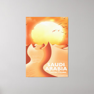 Impressão Em Tela Arábia Saudita pelo poster de viagens do ar