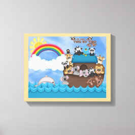 Impressão Em Tela Arca Noahs de Animais Duas por Duas Inundações de 