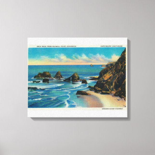 Impressão Em Tela Arch Rock de Maxwell Point, OceansideCoast (Frente)