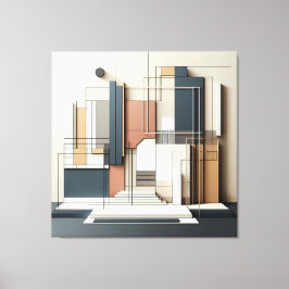 Impressão Em Tela Architectural Balance Grid