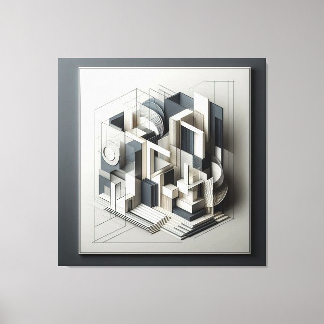 Impressão Em Tela Architectural Depth Matrix (Frente)