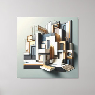Impressão Em Tela Architectural Facade Abstraction
