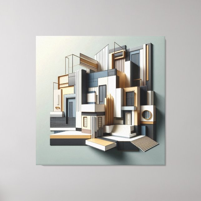 Impressão Em Tela Architectural Facade Abstraction (Frente)