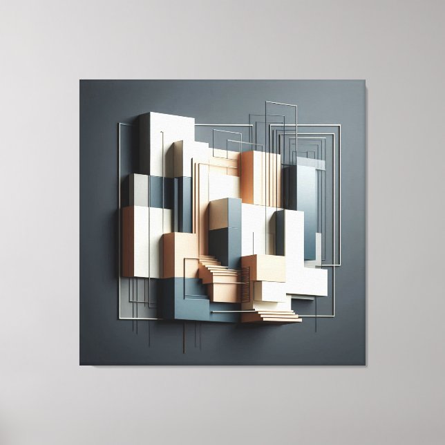 Impressão Em Tela Architectural Relief Structure (Frente)