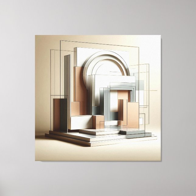 Impressão Em Tela Architectural Sculptural Form (Frente)