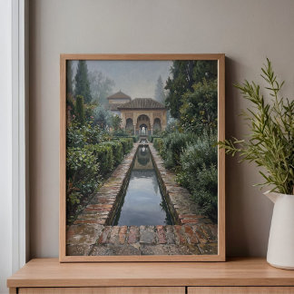 Impressão Em Tela Arco de Mármore da Alhambra Granada Arte