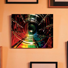 Impressão Em Tela Arco-Íris com Lápis abstrato