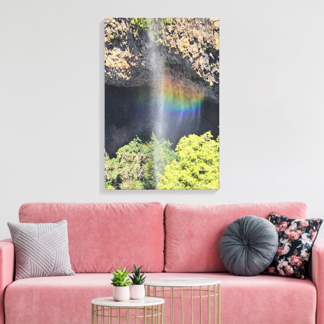 Impressão Em Tela Arco-Íris de Cascata (Insitu(Sala de estar))