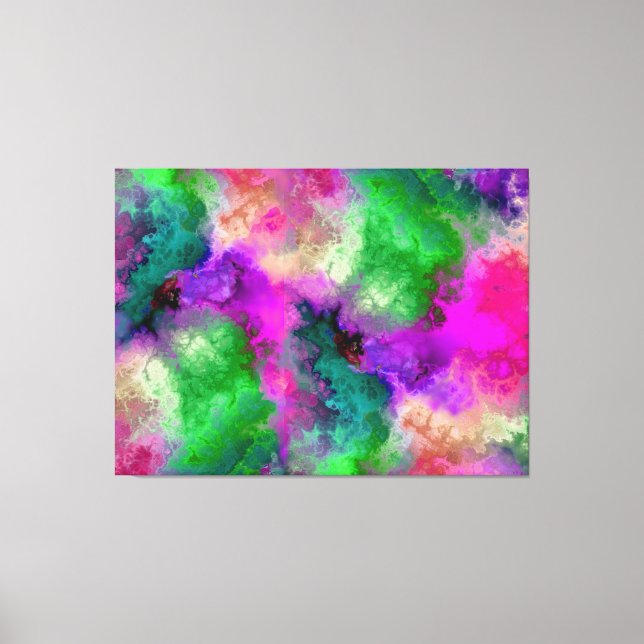 Impressão Em Tela Arco-Íris de Cores Ilusões de Nuvens (Frente)