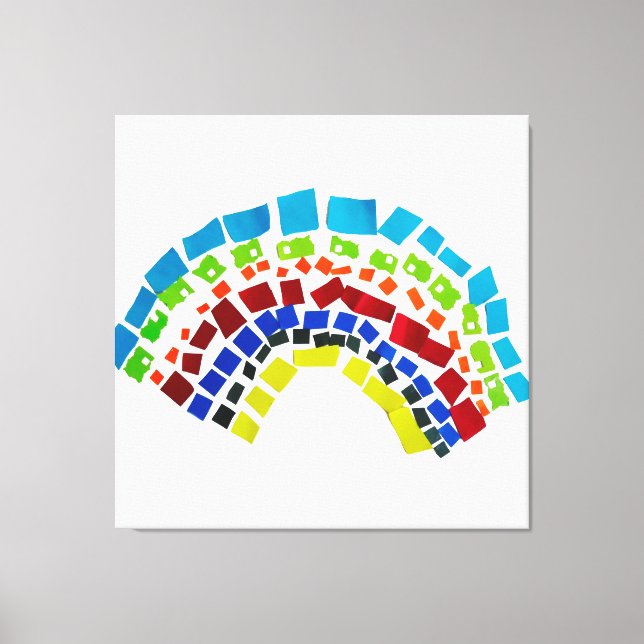 Impressão Em Tela Arco-íris de papel (Frente)