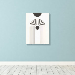 Impressão Em Tela Arco-íris e Sol, Arte Geométrica Abstrata Boho