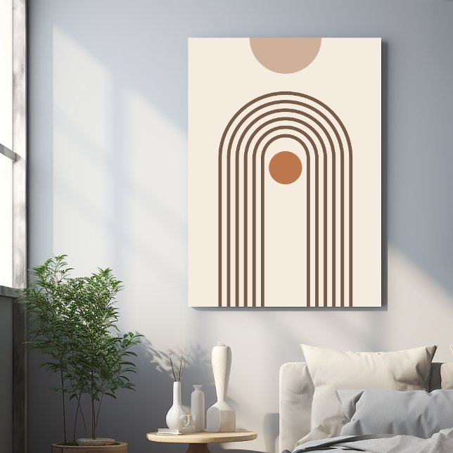 Impressão Em Tela Arco-íris e Sol, Arte Geométrica Abstrata Boho (Criador carregado)